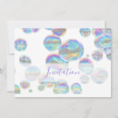Kleurrijke bubbels verjaardagsfeest uitnodiging (Voorkant)
