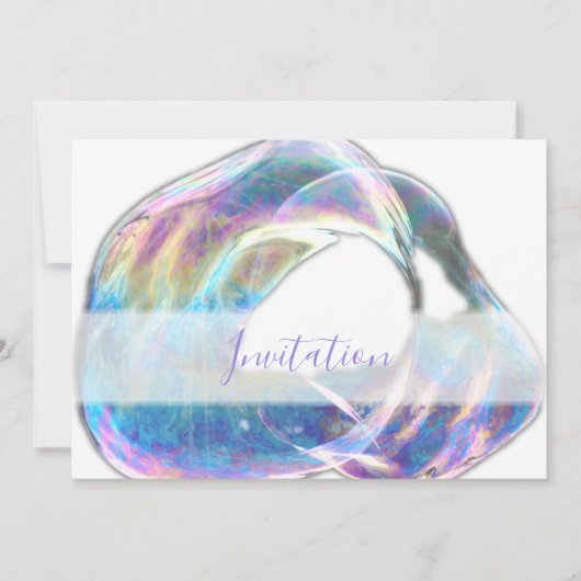 Kleurrijke bubbels verjaardagsfeest uitnodiging (Voorkant)