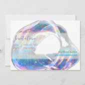 Kleurrijke bubbels verjaardagsfeest uitnodiging (Achterkant)