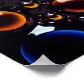 Kleurrijke bubbels wallpaper poster (Hoek)