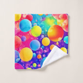 Kleurrijke Bubble Abstracte Kunst Bad Handdoek (Wasdoekje)