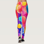 Kleurrijke Bubble Abstracte Kunst Leggings (Achterkant)