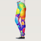 Kleurrijke Bubble Abstracte Kunst Leggings (Links)