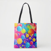 Kleurrijke Bubble Abstracte Kunst Tote Bag (Voorkant)