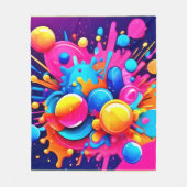Kleurrijke Bubble Blast Fleece Deken (Voorkant)