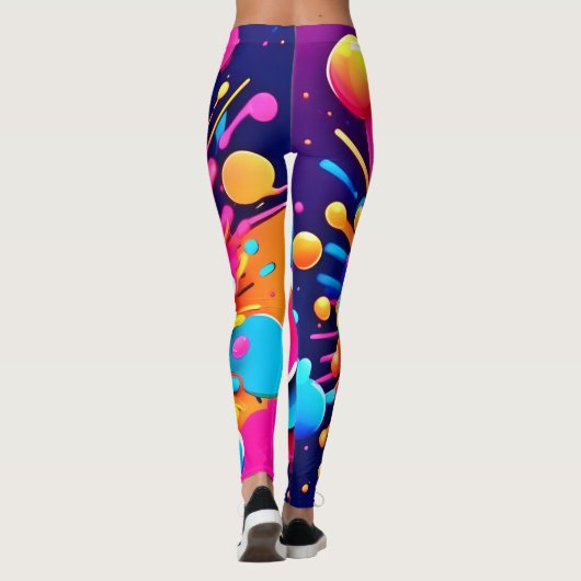 Kleurrijke Bubble Blast Leggings (Achterkant)