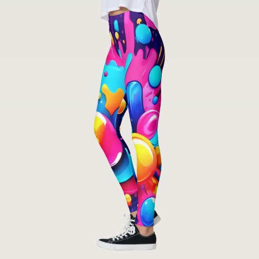 Kleurrijke Bubble Blast Leggings (Links)