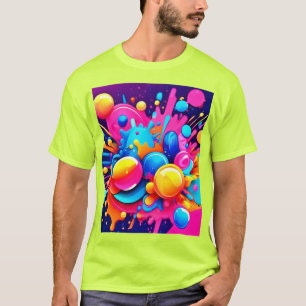 Kleurrijke Bubble Blast T-shirt