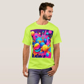 Kleurrijke Bubble Blast T-shirt (Voorkant volledig)