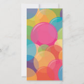 Kleurrijke Bubble Party Foto Digitale Uitnodiging (Achterkant)