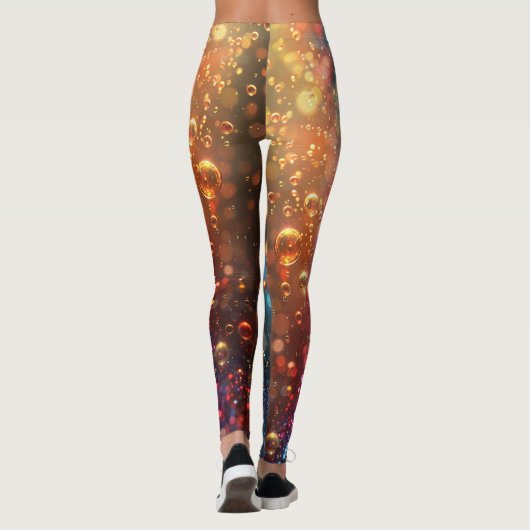 Kleurrijke bubble raver panty's leggings (Achterkant)