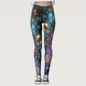 Kleurrijke bubble raver panty's leggings (Voorkant)