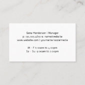 Kleurrijke Bubble Tea Drinken met Parels Visitekaartje (Achterkant)