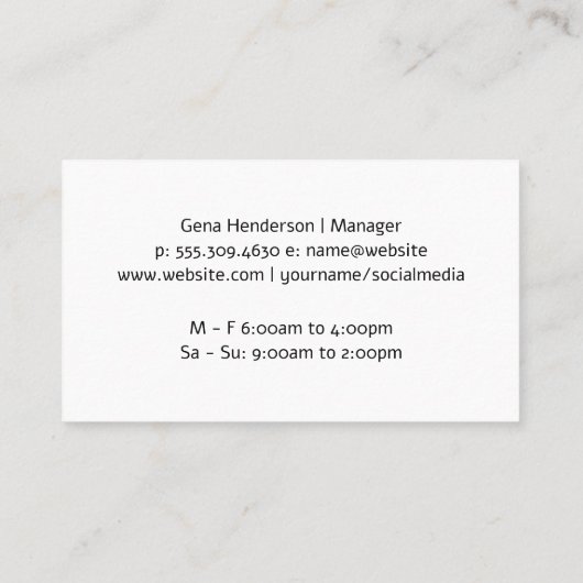 Kleurrijke Bubble Tea Drinken met Parels Visitekaartje (Achterkant)