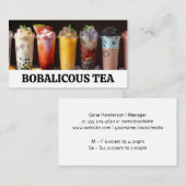 Kleurrijke Bubble Tea Drinken met Parels Visitekaartje (Voorkant / Achterkant)