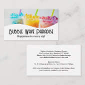 Kleurrijke Bubble Tea Drinken Visitekaartje (Voorkant / Achterkant)
