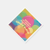 Kleurrijke Bubble Verjaardag Papier Servet (Hoek)