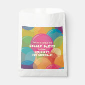 Kleurrijke Bubble Verjaardagsfeestje Bedankzakje (Voorkant)