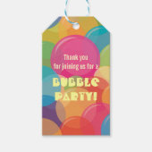 Kleurrijke Bubble Verjaardagsfeestje Cadeaulabel (Voorkant)