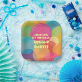 Kleurrijke Bubble Verjaardagsfeestje Papieren Bordje (Feest)