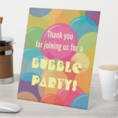 Kleurrijke Bubble Verjaardagsfeestje Reclamebord Met Voetstuk (Insitu)