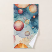 Kleurrijke Bubbles Waterverf Art Bad Handdoek (Handdoek)