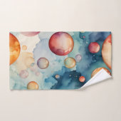 Kleurrijke Bubbles Waterverf Art Bad Handdoek (Handdoek)