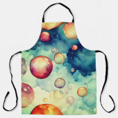 Kleurrijke Bubbles Waterverf Art Schort (Voorkant)