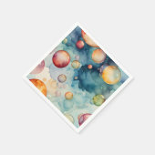 Kleurrijke Bubbles Waterverf Art Servet (Hoek)