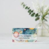 Kleurrijke Bubbles Waterverf Art Visitekaartje (Staand voorkant)