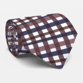 Kleurrijke Buffalo Plaid Gingham  Stropdas (Opgerold)