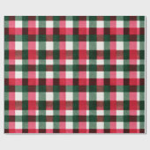 Kleurrijke Buffalo Plaid Kerstmis Cadeaupapier (Vlak)