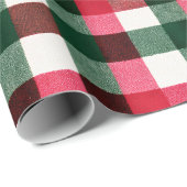 Kleurrijke Buffalo Plaid Kerstmis Cadeaupapier (Rol Hoek)