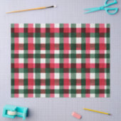 Kleurrijke Buffalo Plaid Kerstmis Tissuepapier (Craft)