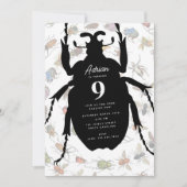 Kleurrijke  Bugs Kevers Verjaardagsfeest Thema Kaart (Voorkant)