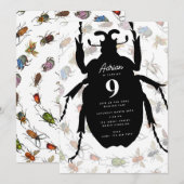 Kleurrijke  Bugs Kevers Verjaardagsfeest Thema Kaart (Voorkant / Achterkant)