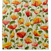 Kleurrijke buisjes met lederen vleugels douchegordijn (Voorkant)