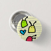 kleurrijke buitenaardse blobby ' s doodle ronde button 3,2 cm (Voorkant /achterkant)