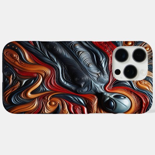 Kleurrijke buitenaardse figuur Case-Mate iPhone case (Achterkant (horizontaal))