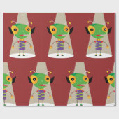 Kleurrijke buitenaardse mier in de schijnwerpers Q Cadeaupapier (Vlak)