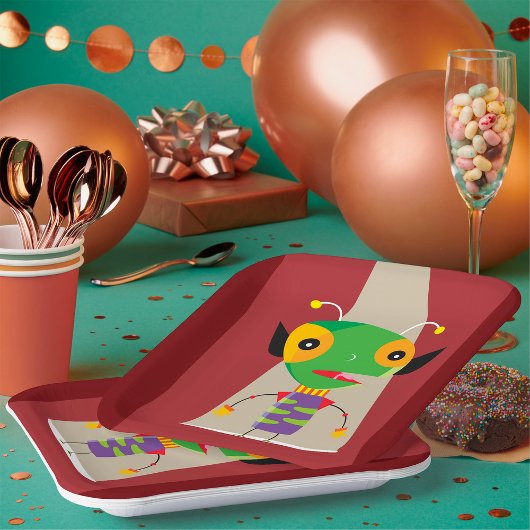 Kleurrijke buitenaardse mier in de schijnwerpers Q Papieren Bordje