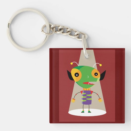 Kleurrijke buitenaardse mier in de schijnwerpers Q Sleutelhanger (Voorkant)