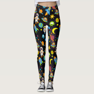 Kleurrijke buitenruimte zwart leggings