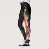 Kleurrijke buitenruimtesonde minimalistische vrouw leggings (Links)