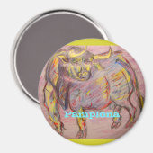 kleurrijke bull pamplona magneet (Voorkant / Achterkant)