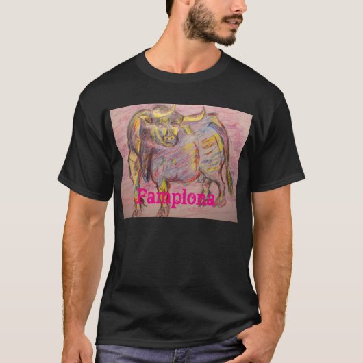 kleurrijke bull pamplona t-shirt (Voorkant)
