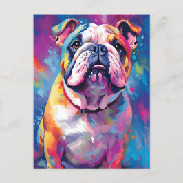 Kleurrijke Bulldog Briefkaart