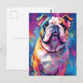 Kleurrijke Bulldog Briefkaart (Voorkant / Achterkant)