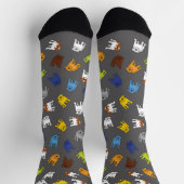 Kleurrijke Bulldog hond regenboog gemengde ras Sokken (Top)