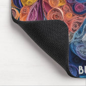 Kleurrijke Bulldog Paper Quilling Portret Muismat (Hoek)